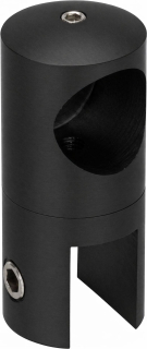 Koncová spojka sklo-tyč Černá matná